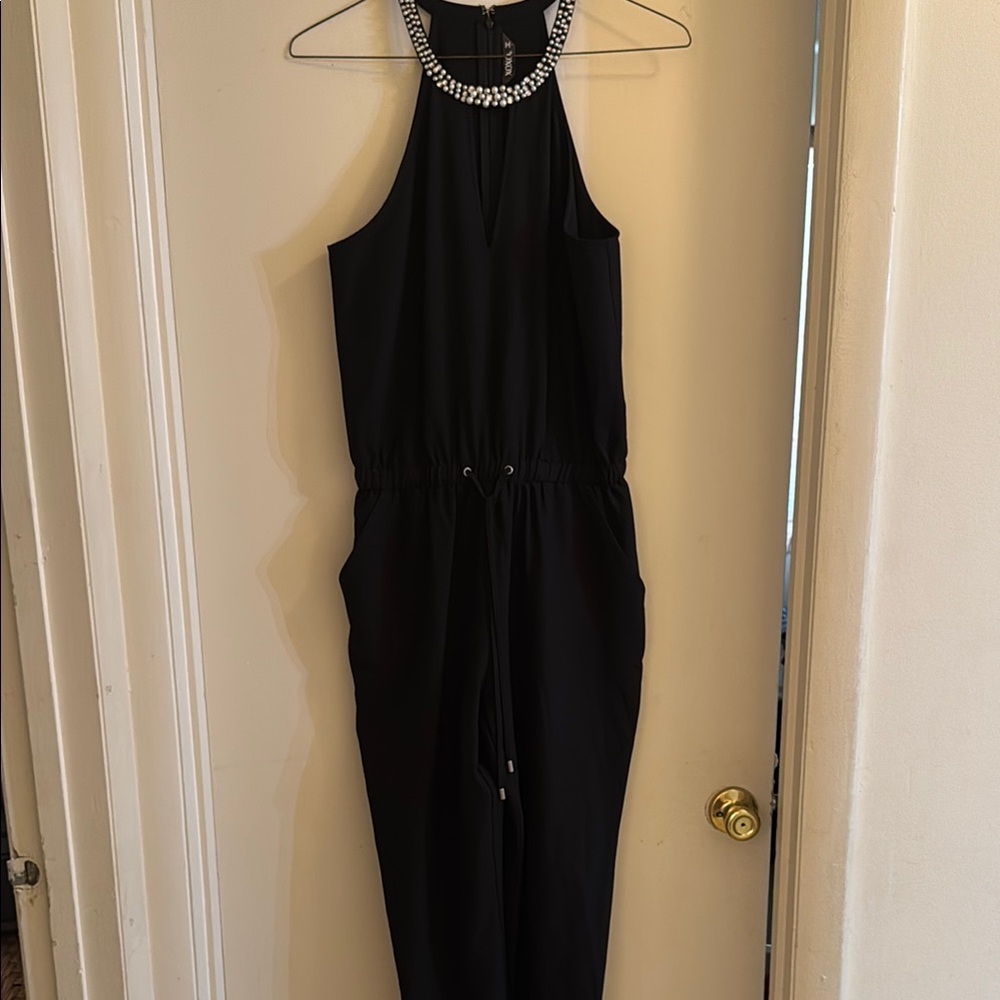 XOXO Black Halter Jumpsuit with Flowy Fabric